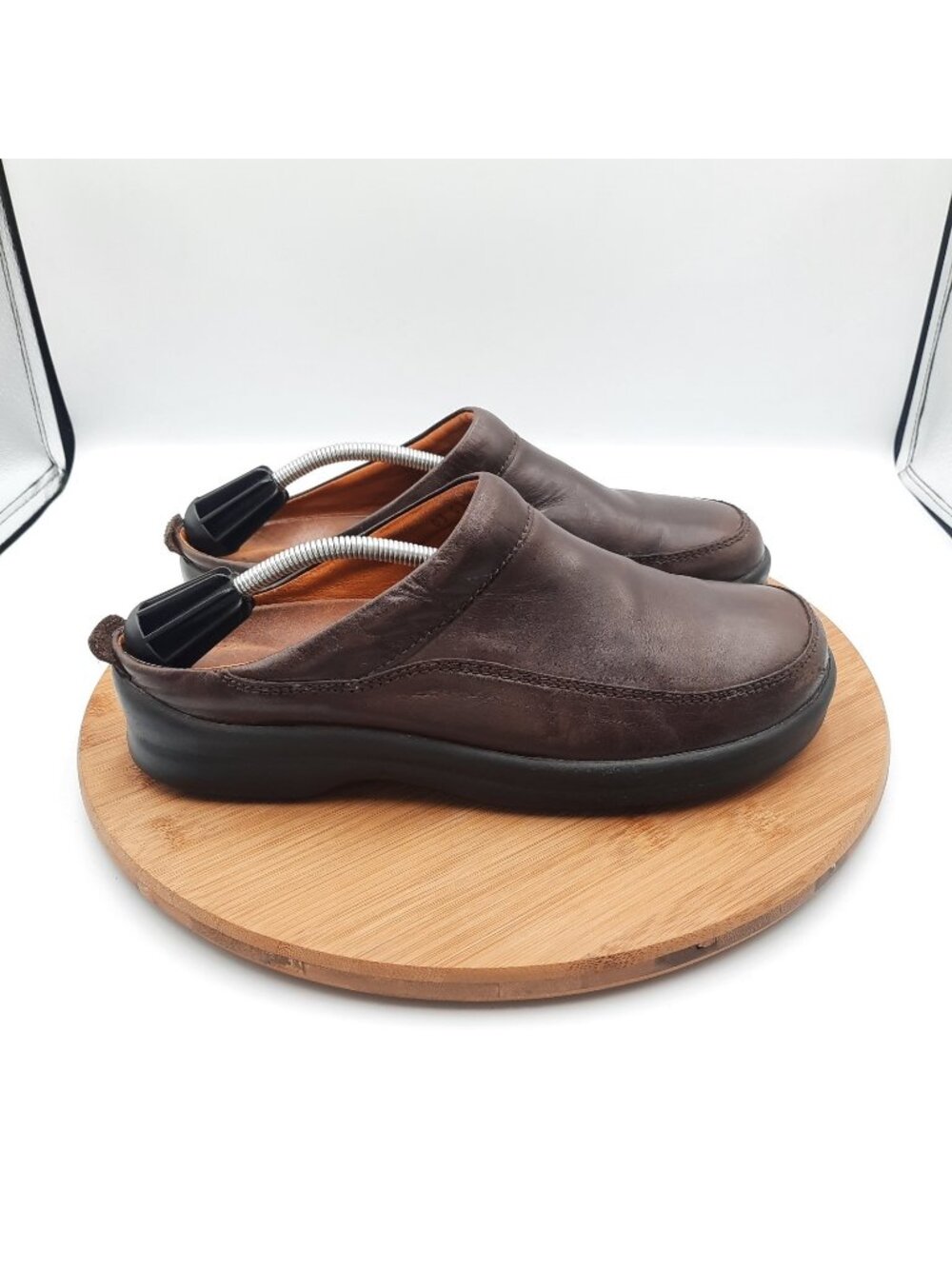 Birkenstock Brown Leather Slip-On Mule Clogs